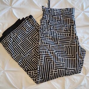 Columbia Omni-Tech Black and White Geometric Ski/Snowboard Pants